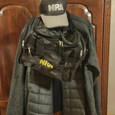 NRA Jacket, Hat And Small Travel Bag