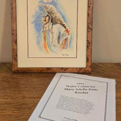 "Grass Dancer" Original Watercolor By Mary Lakota