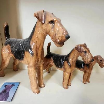 Vintage Royal Doulton Airedale Terrier Figurines