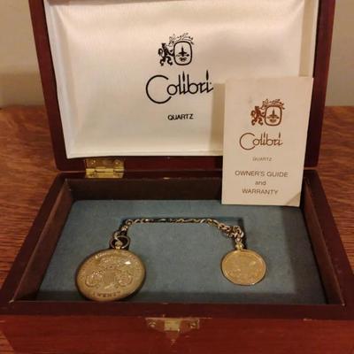 USA Commemorative 20 Years Of Service Colibri Pocket Watch