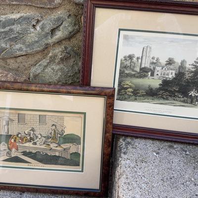 Antique Lithograph - Hempston Church And Antique Art (Drawing/Painting)- Idleness