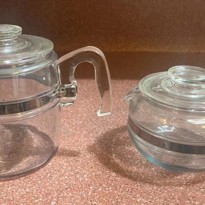 Vintage Pyrex Flameware Glass Coffee Pots