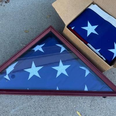Two Cotton/Fabric Military Flags
