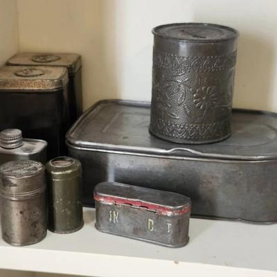 Mystery Lot Of Military And Non Military Vintage Tins