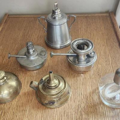Antique Metal Oil Lamps