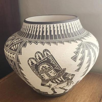 Large Artist Signed Acoma Pottery
