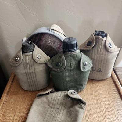 Vintage Military Water Canteens