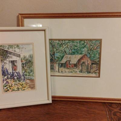 Home Is Where The Heart Is - Two Original Paintings, Artist Signed