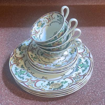 Teacups, Saucers And Plates From Wedgwood Camellia Collection