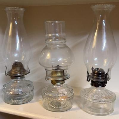Vintage Glass Oil Lamps