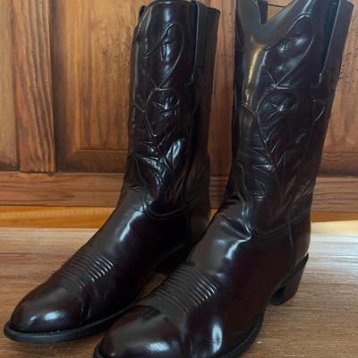 Lucchese Handmade Cowboy Boots Dark Brown - Size 12