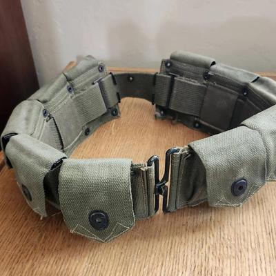 Antique Fully Loaded Military Cartridge Belt