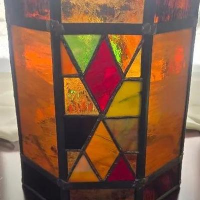 Stained Glass Swag Hanging Lamp  10x12