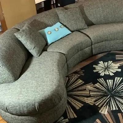 Contemporary Curved Sectional Sofa