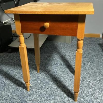 Small Wooden Side Table with Drawer
