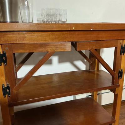 Wooden Bar Cart