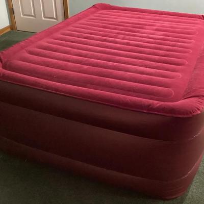 Inflatable Double Air Mattress with Built-In Electric Pump