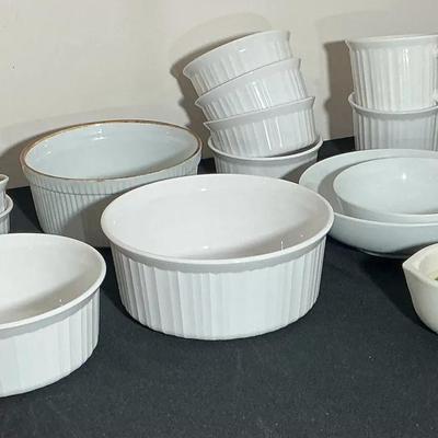 White Corningware Dishes