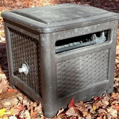 Suncast Resin Hose Winder with Storage Cabinet