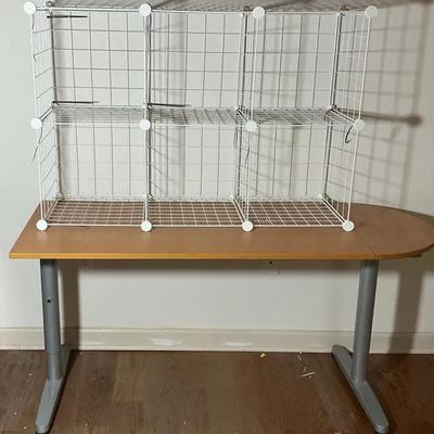 Cube Shelves And Adjustable Table