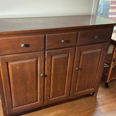 Solid Wood Sideboard Buffet Cabinet