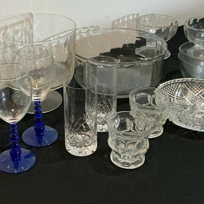 Assorted Glasses And Glass Bowls