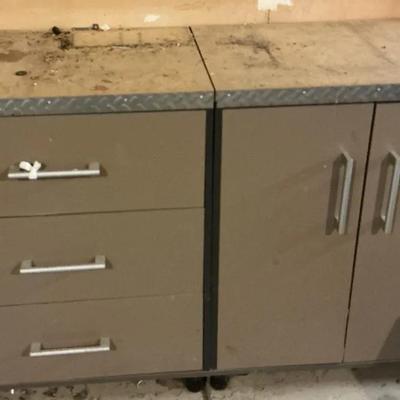 Heavy-Duty Garage Storage Cabinet with Drawers and Double Doors