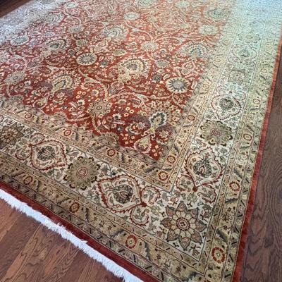 Indian Hand Knotted Area Rug 9x12’