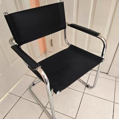 MCM Style Chrome Cantilever Armchair