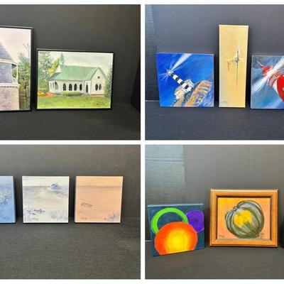 11 Various Sized H. Vincent Original Paintings