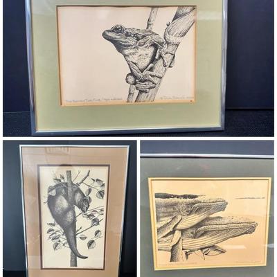 3 Dick Bernard Limited Edition Numbered & Signed Framed Prints