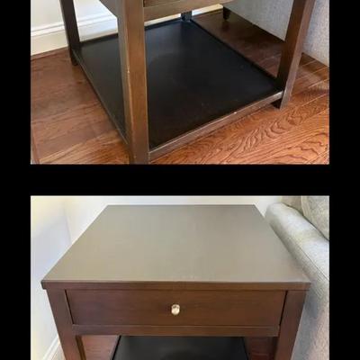 Pair Of Hammery End Tables