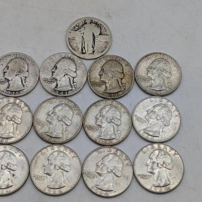 13 Silver Quarters