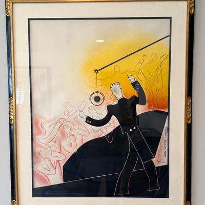 Vintage Framed Poster “JAZZ FANTAISISTE” By P. Nelfi