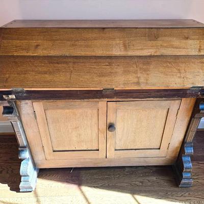 Antique Secretary Desk Cabinet