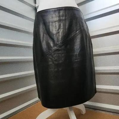 Dero By Rocco D'Amelio Black Faux Leather Skirt, Size 12