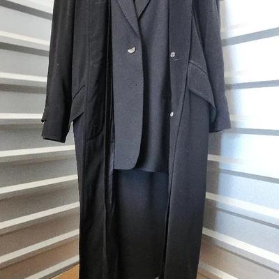 Jones New York Power Suit With Jacket, All Black, Skirt Separate, Size 10