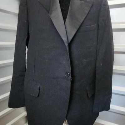 Henry C Lytton Black Formal Suit Jacket, Size Unknown 