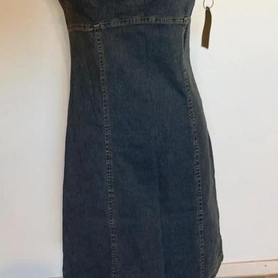 NEW! Refuge Strapless Blue Denim Dress NWT, Size L
