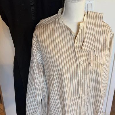 Conwaybilt Striped Collar Shirt with French Cuffs + Henry C Lytton Tuxedo Pants