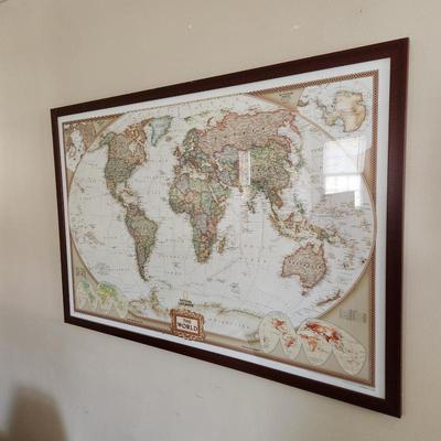 Sale Photo Thumbnail #43: Framed World map