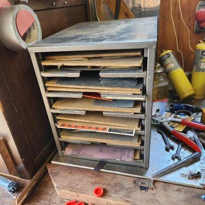 Sale Photo Thumbnail #84: Sand paper w storage cabinet