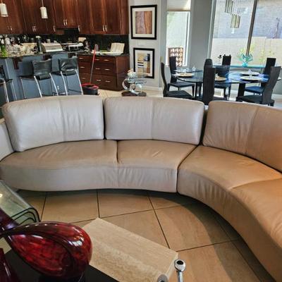 Beautiful Curved Sofa, one of a kind!
