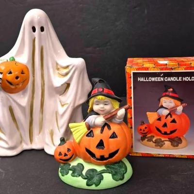 Ceramic Halloween Candle Holders "Dept 56" and More