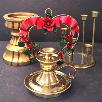 Brass Candlebra, Brass Taper Candle Holder, and More