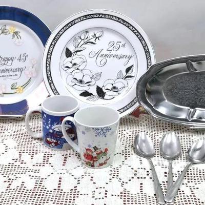 "Onieda" Stainless Steel Spoons, Mugs, and Others