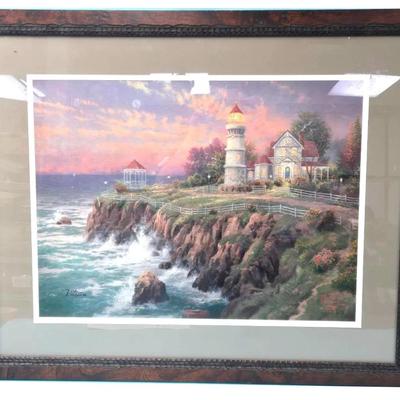 Signed "Thomas Kinkade" 'Victorian Light' Framed Print