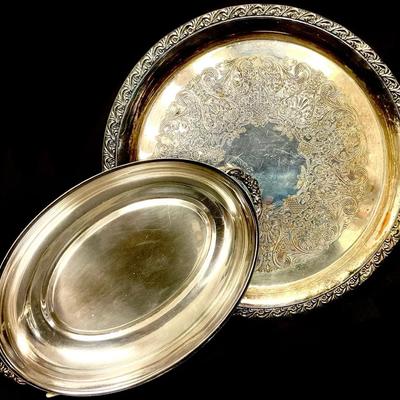 “WM Rogers & Son” & Silver Oval Dish