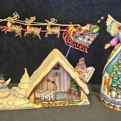 Jim Shore 'Christmas For All, Great And Small' (1) & 'Dreams Fly' (1) Figurines