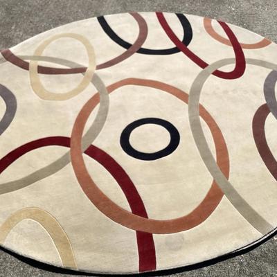 Geometric Bands 8' Area Rug